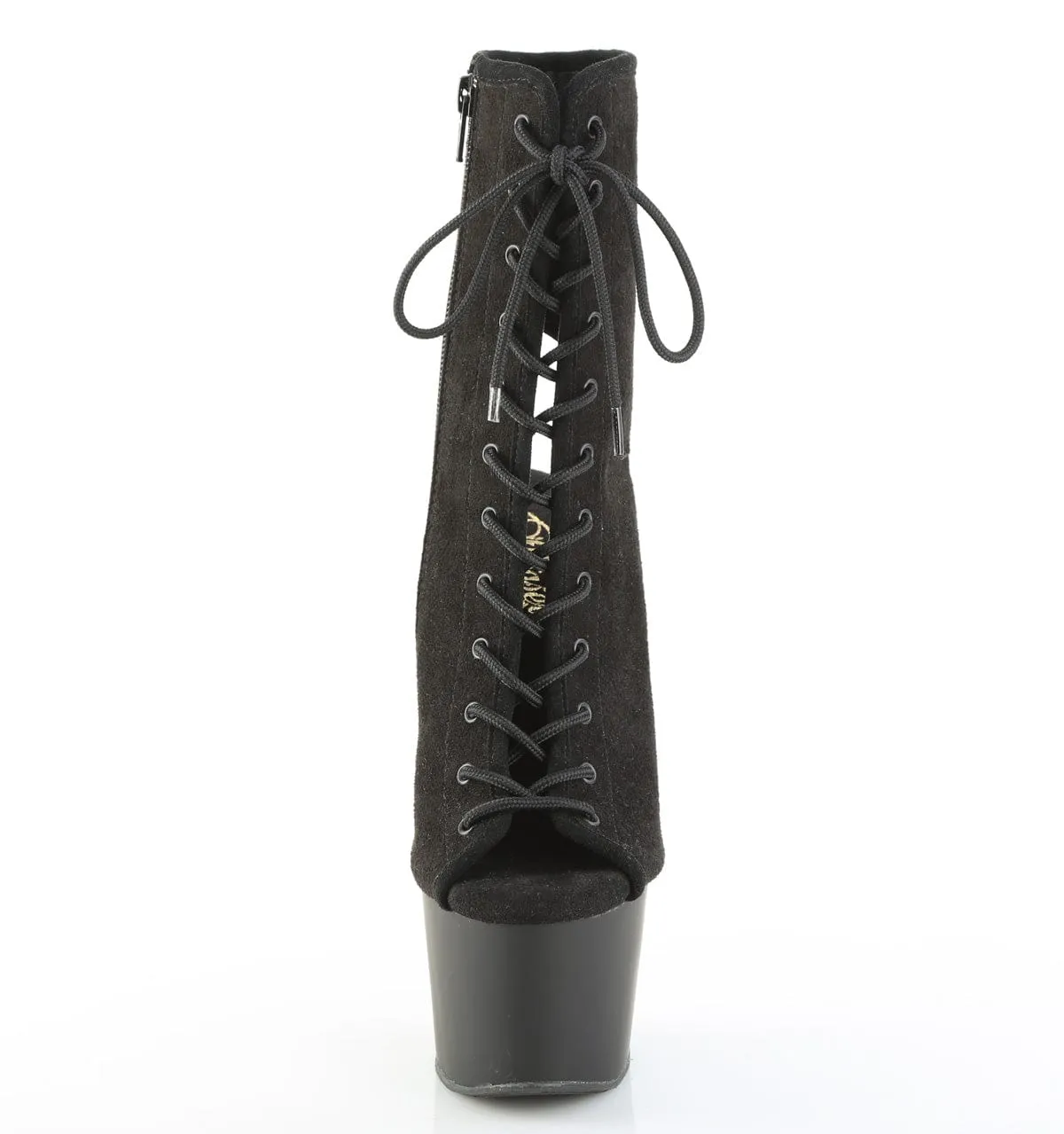 ADORE-1016 Platform Shoes Black Faux Suede/Black Matte