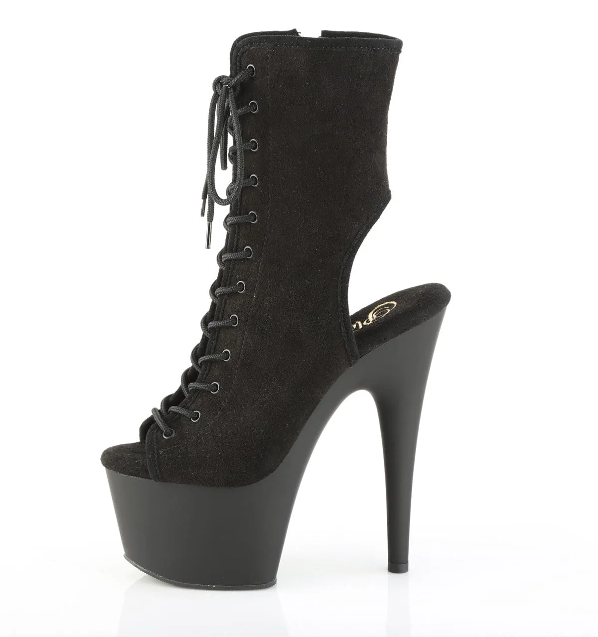 ADORE-1016 Platform Shoes Black Faux Suede/Black Matte