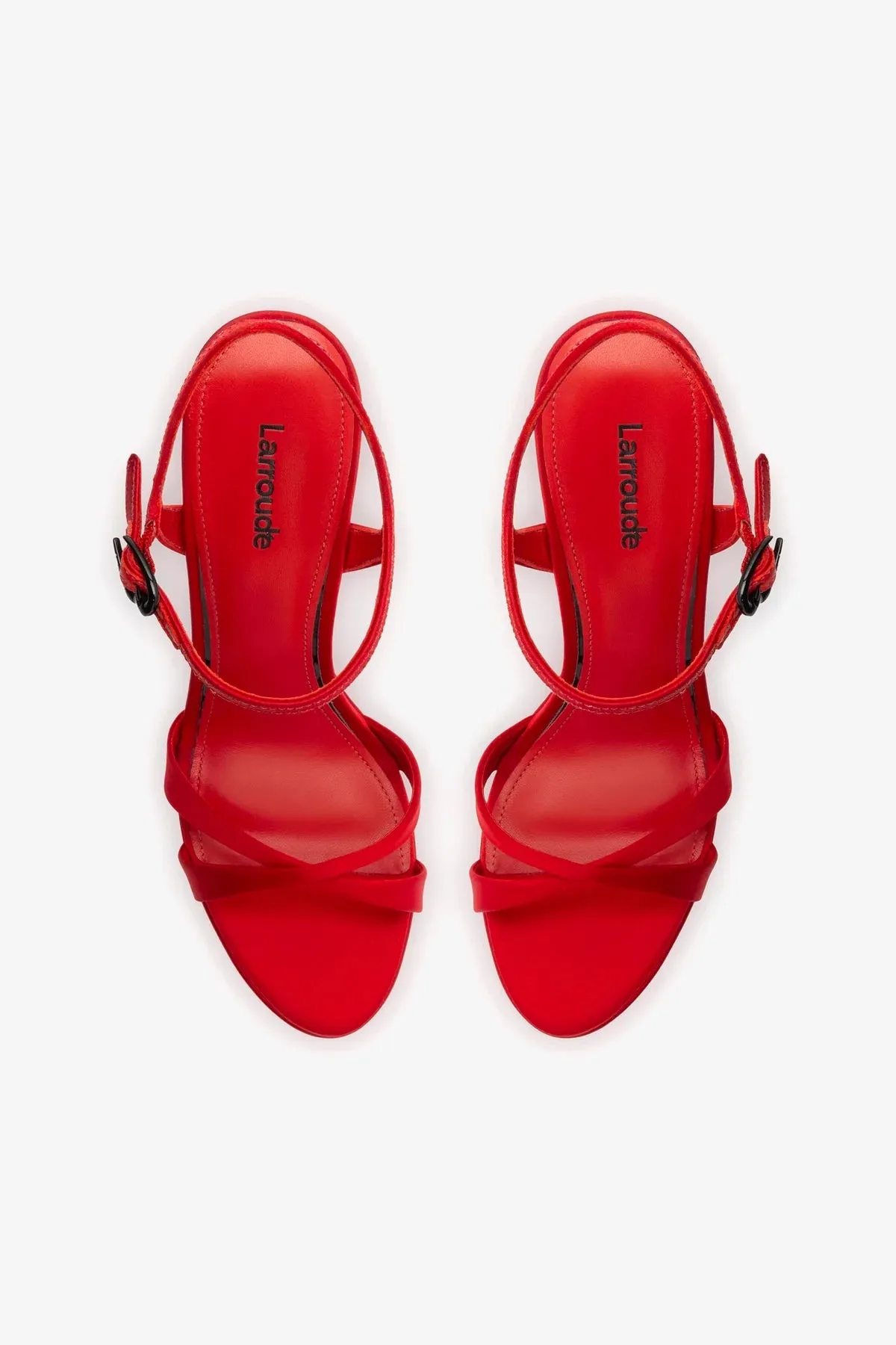 Angelina Sandal In Cherry Satin