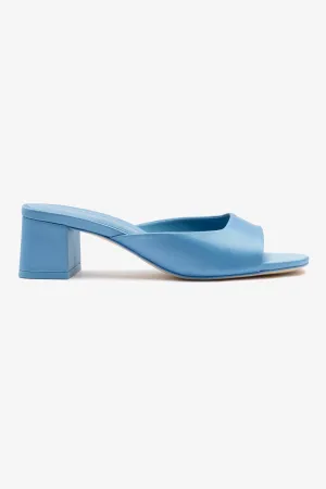 Chloe Gosselin by Larroud Anah Mule In Blue Satin