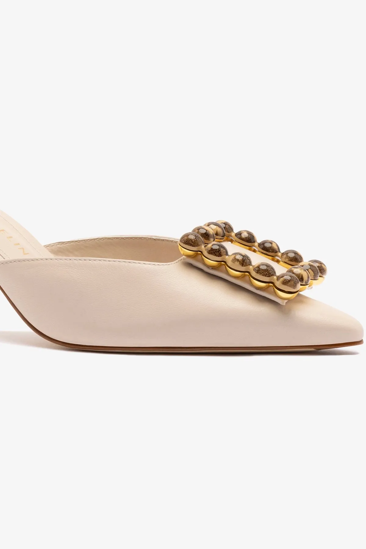 Chloe Gosselin by Larroud Ava Mule In Puff Cream Leather
