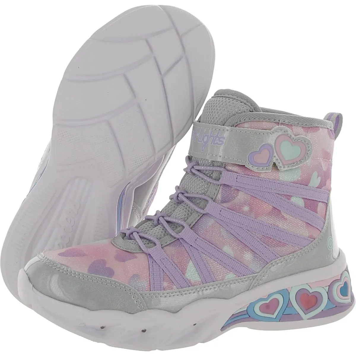 Dreamy Love Girls Metallic Gym Light-Up Shoes