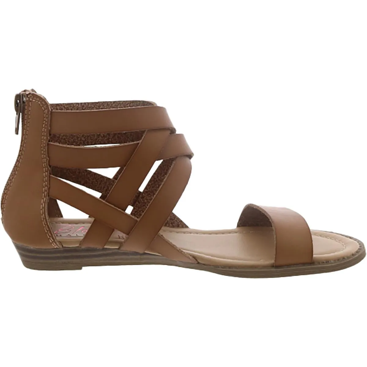 Girls Big Kid Zipper Flatform Sandals