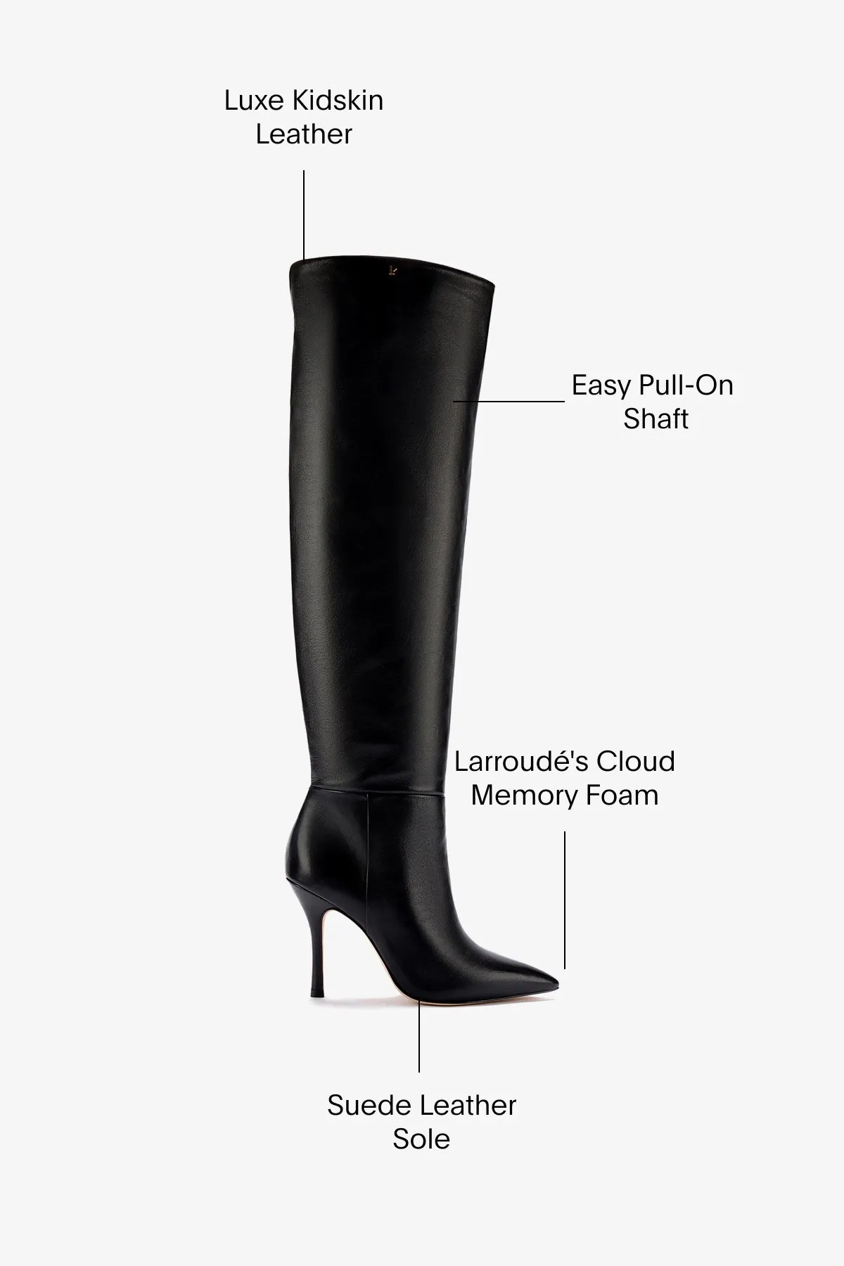 Kate Hi Boot In Black Leather