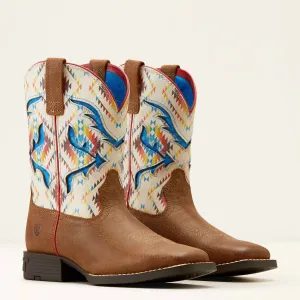 Kids San Angelo Western Boot In Brown/multi
