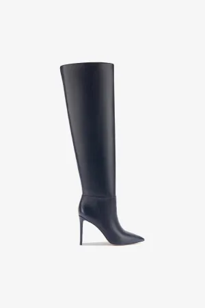 Larroud x Jennifer Fisher Boot In Inky Blue Leather