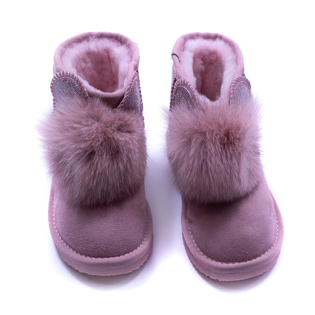 Pink Fur Boots