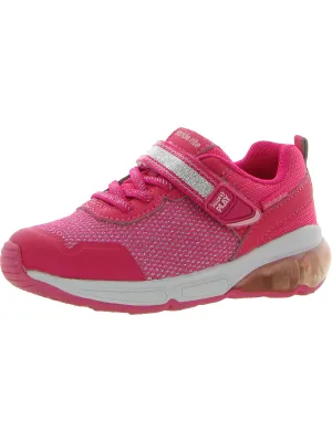 Radiant Bounce Girls Metallic Slip On Light-Up Shoes