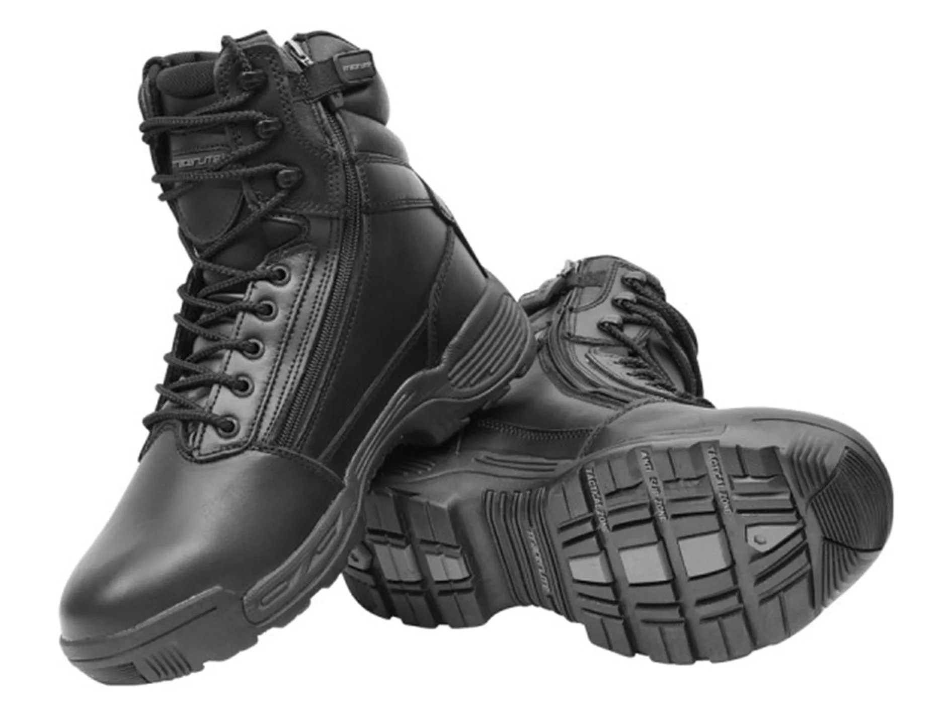 Tracerlite Men??s 8 Inch Composite Toe Full Leather Side Zip