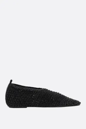 woven nappa ballerinas